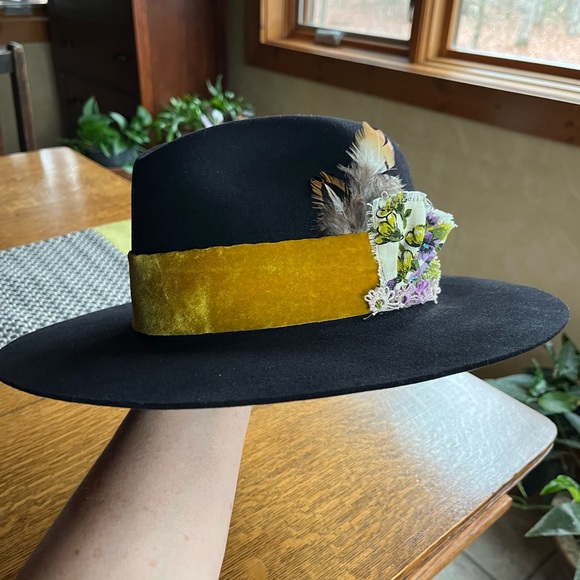 Vintage Custom Handcrafted 5X Beaver Hat Black Size 7-1/4 - Picture 13 of 16